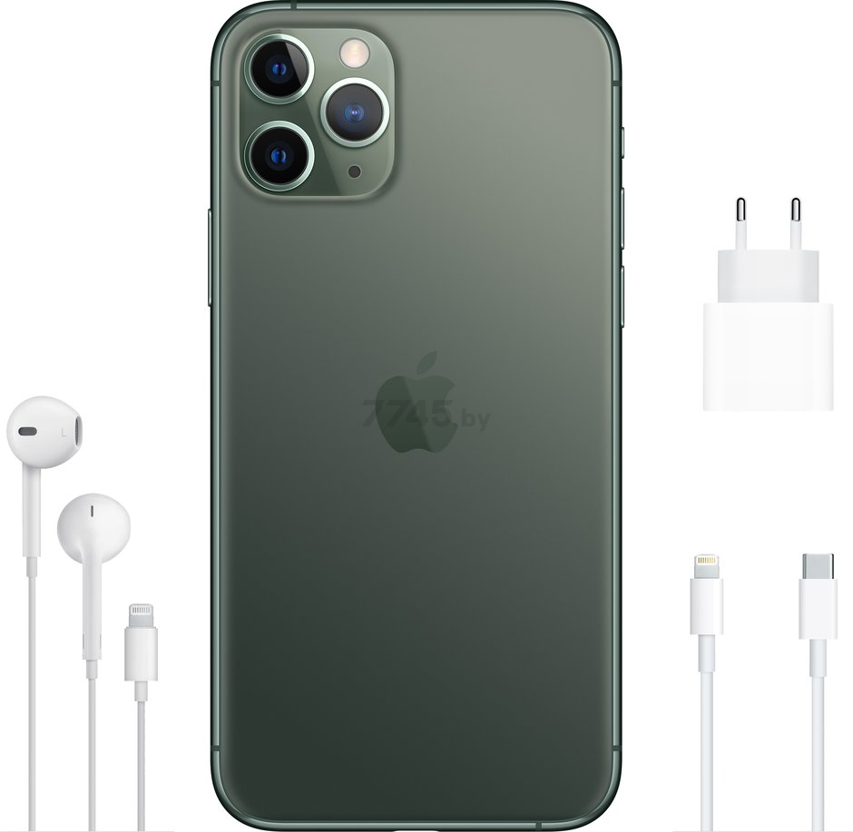 Смартфон APPLE iPhone 11 Pro 64GB темно-зеленый (MWC62) - Фото 4