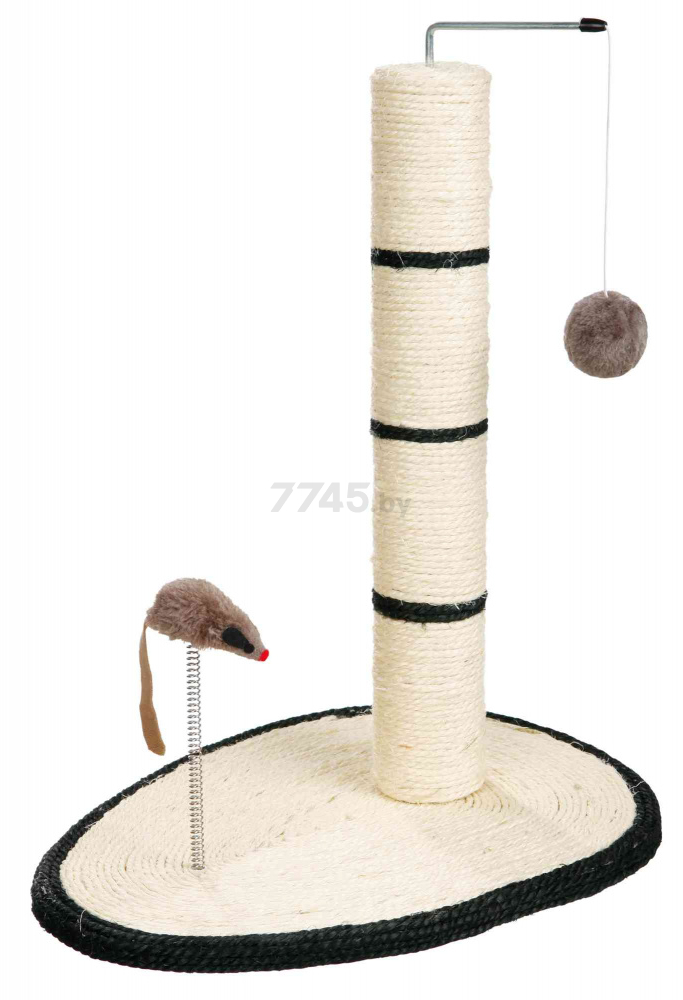 Когтеточка из сизаля TRIXIE Столбик с шариком и мышкой 50 см (4306)