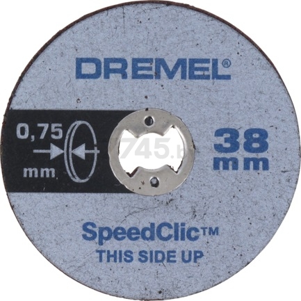 Диск отрезной для гравера по металлу 38 мм DREMEL SC409 5 штук (2615S409JB)
