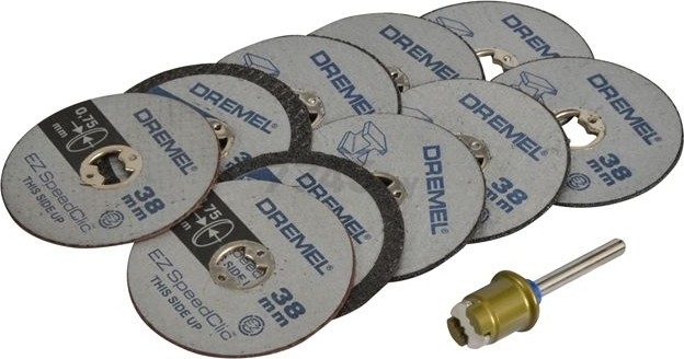 Набор дисков отрезных для гравера 38 мм DREMEL SС 690 11 предметов (2615S690JA) - Фото 2