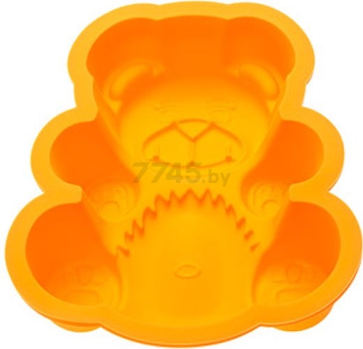 Форма для выпечки силиконовая мишка18х15х3,8 см PERFECTO LINEA оранжевая (20-001514) - Фото 2