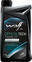 Масло трансмиссионное 75W80 синтетическое WOLF OfficialTech 1 л (2202/1)