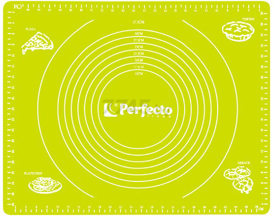 Коврик для теста с мерными делениями 50х40 см PERFECTO LINEA салатовый (23-504000)