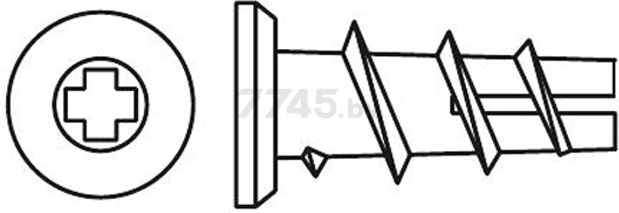 Дюбель пластмассовый для ГКЛ Driva 15х23 мм STARFIX 50 штук (SMP2-36028-50) - Фото 2