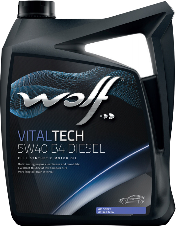 Моторное масло 5W40 синтетическое WOLF VitalTech B4 Diesel 5 л (26116/5)