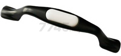 Ручка мебельная скоба AKS Oreo-96 черный матовый, белый (53094)