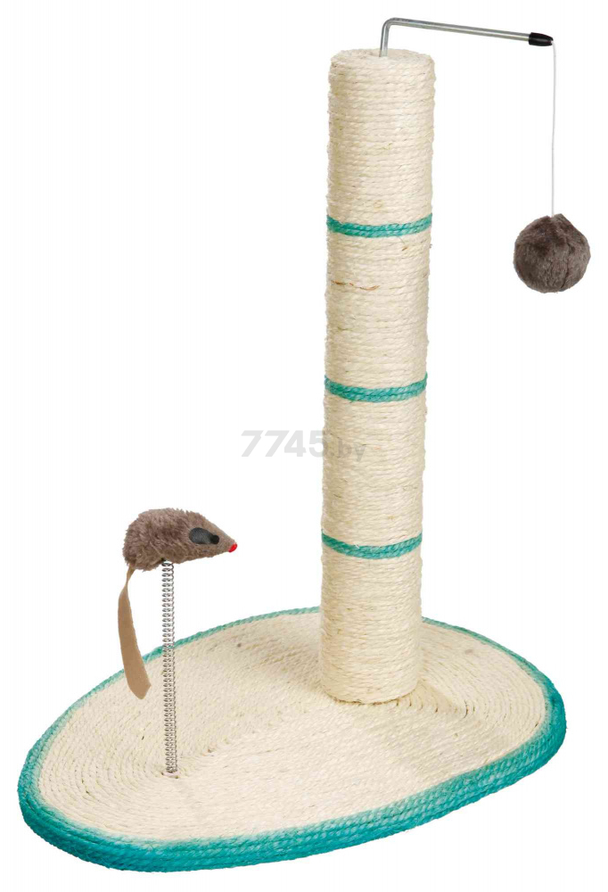 Когтеточка из сизаля TRIXIE Столбик с шариком и мышкой 50 см (4306) - Фото 2
