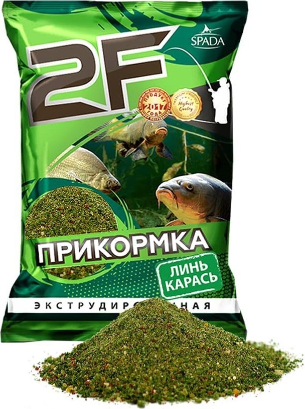 Прикормка рыболовная 2F Summer Линь/Карась зеленый марципан 1 кг (2F-11)