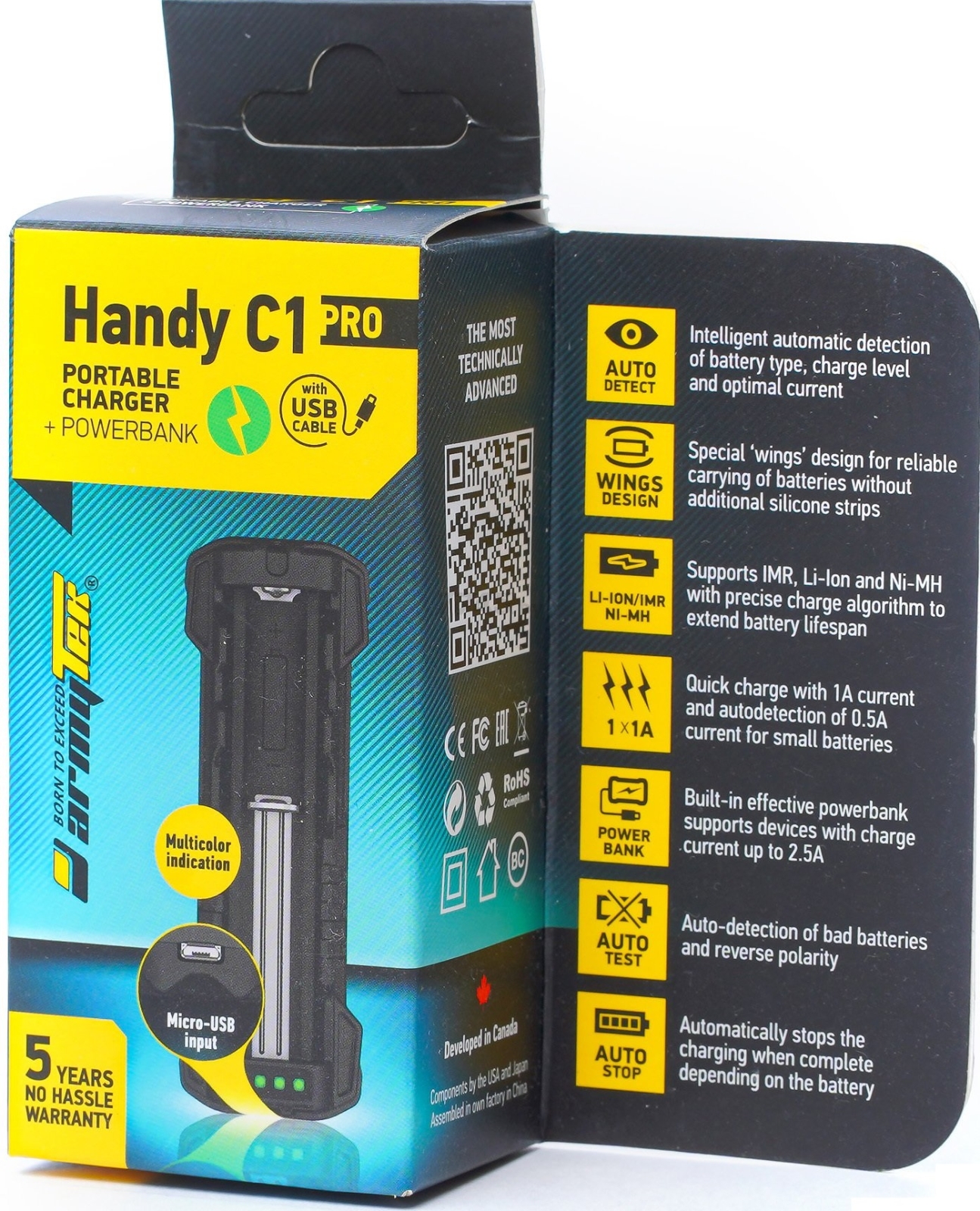 Зарядное устройство для аккумулятора универсальное ARMYTEK Handy C1 Pro (A02801) - Фото 5