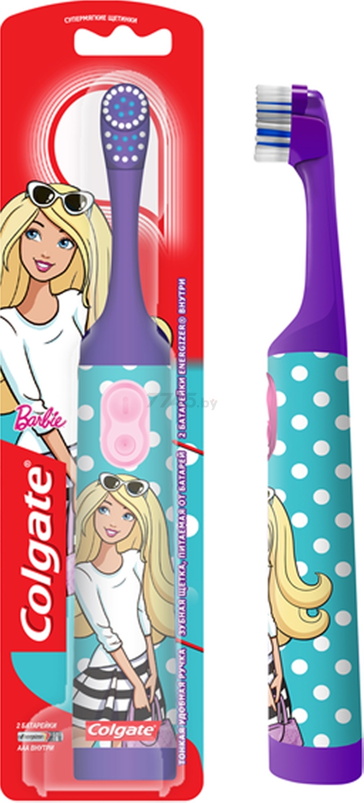 Зубная щетка электрическая детская COLGATE Barbie/Batman (4606144007811) - Фото 4