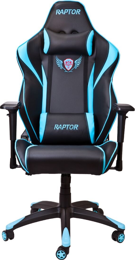Кресло геймерское AKSHOME Raptor черный/синий (45708) - Фото 2