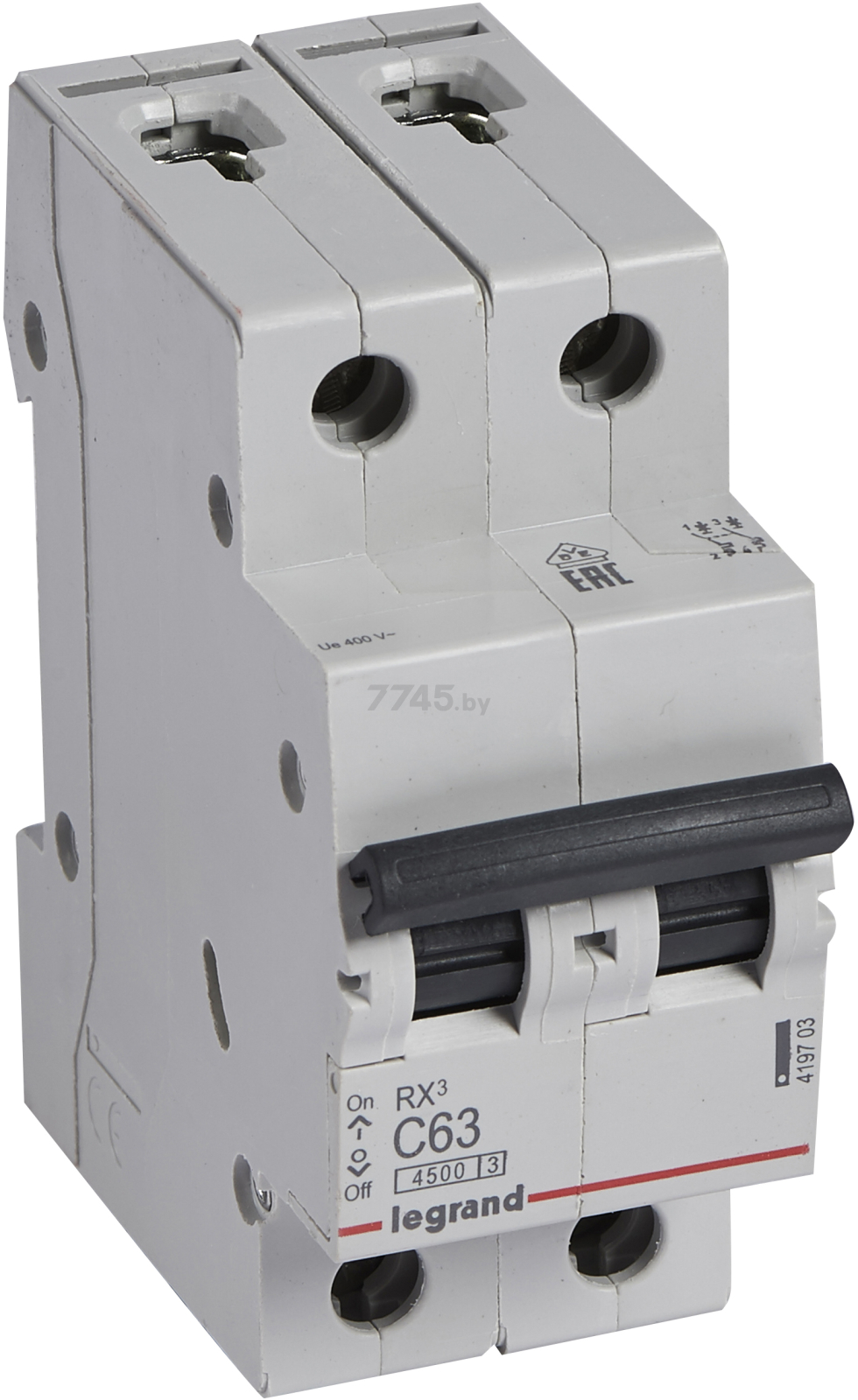 Автоматический выключатель LEGRAND RX3 4500 2P 63А С 4,5кА (419703)