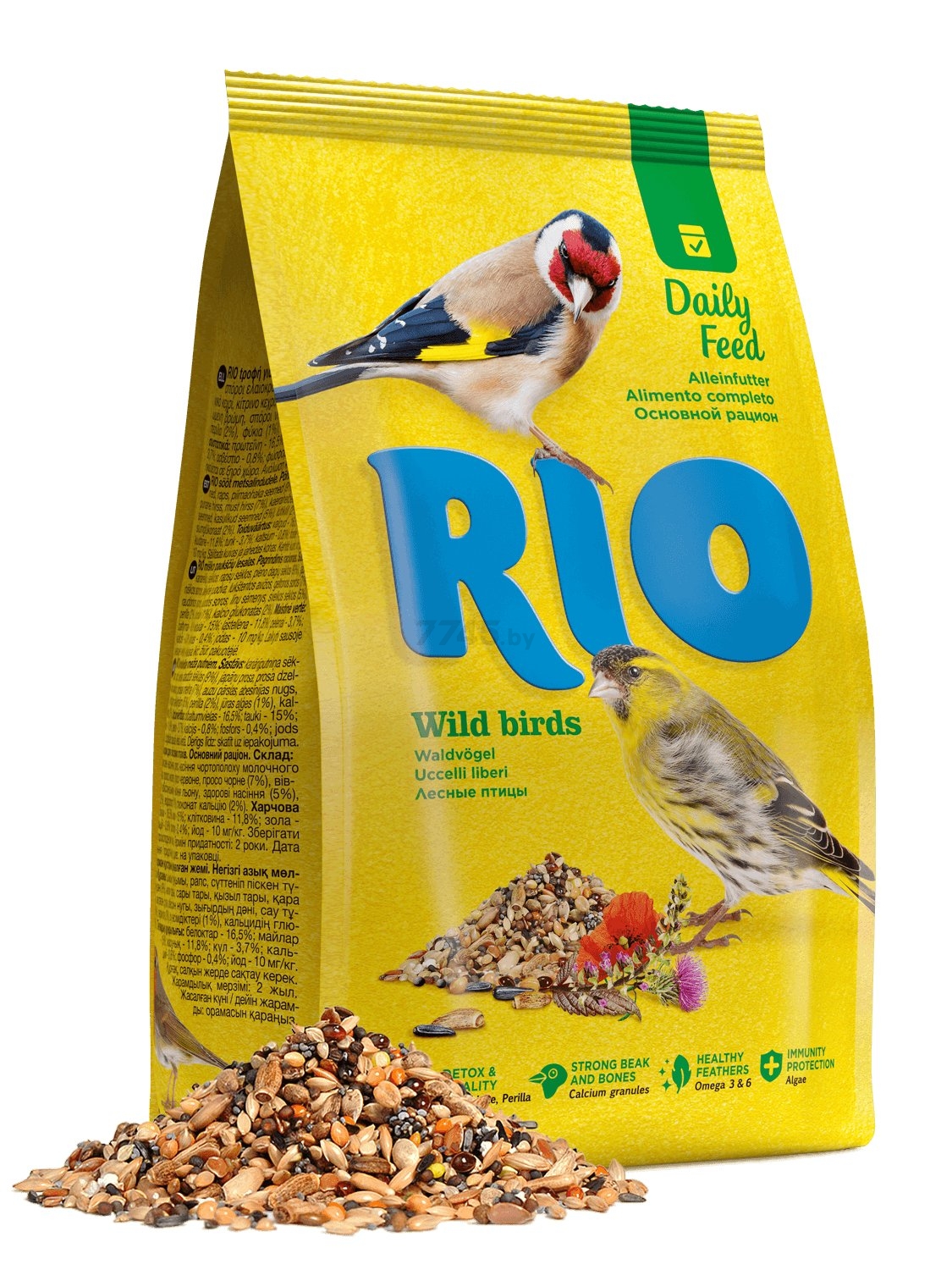 Корм для лесных птиц RIO Основной рацион 0,5 кг (4602533781416) - Фото 2