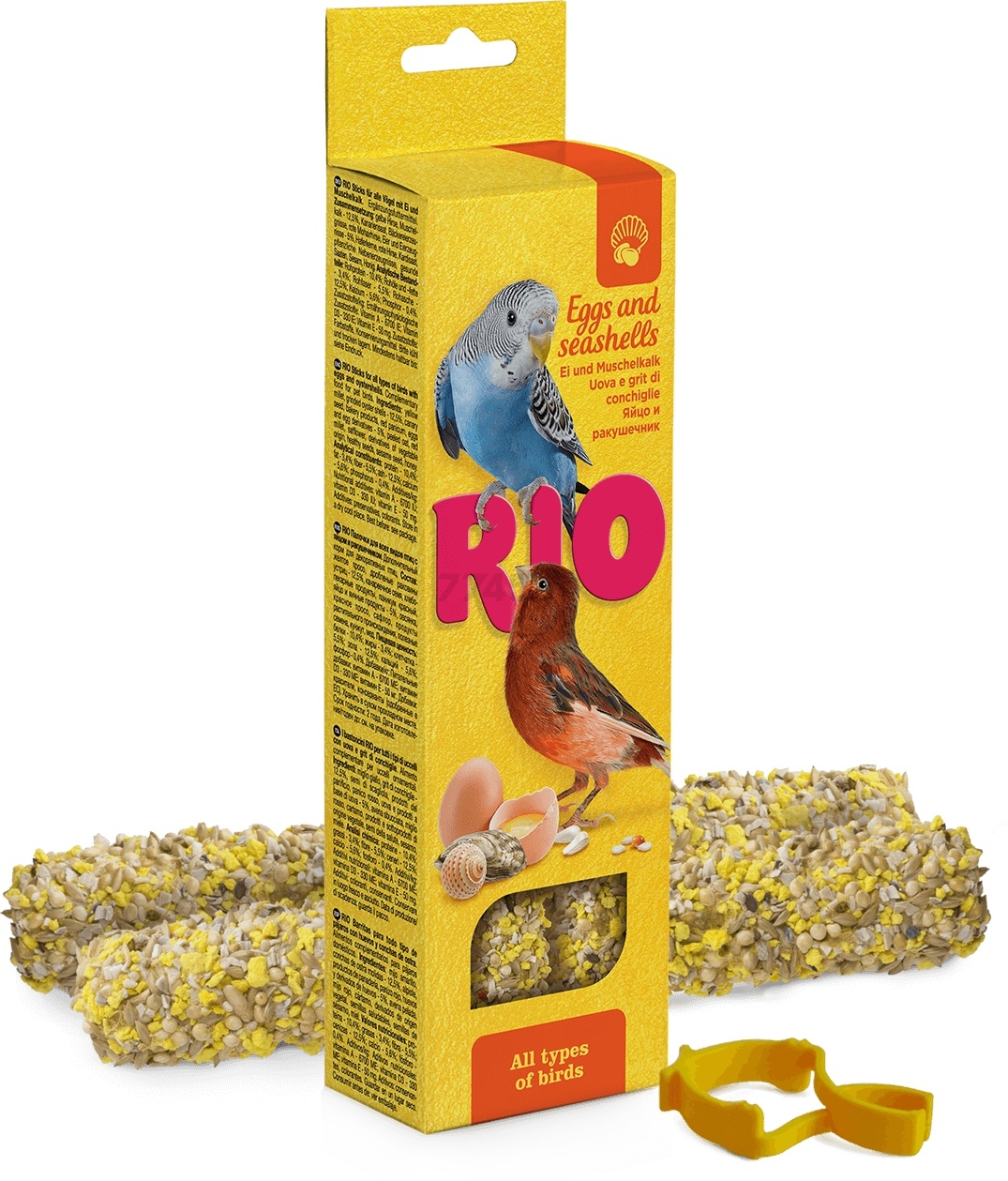 Лакомство для птиц RIO Палочки с яйцом и ракушечником 2х40 г (4602533784349) - Фото 2