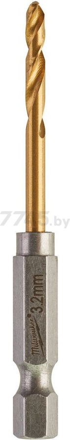 Сверло по металлу спиральное 3,2x23x66,5 мм 2 штуки MILWAUKEE HSS-G-TIN (48894706)