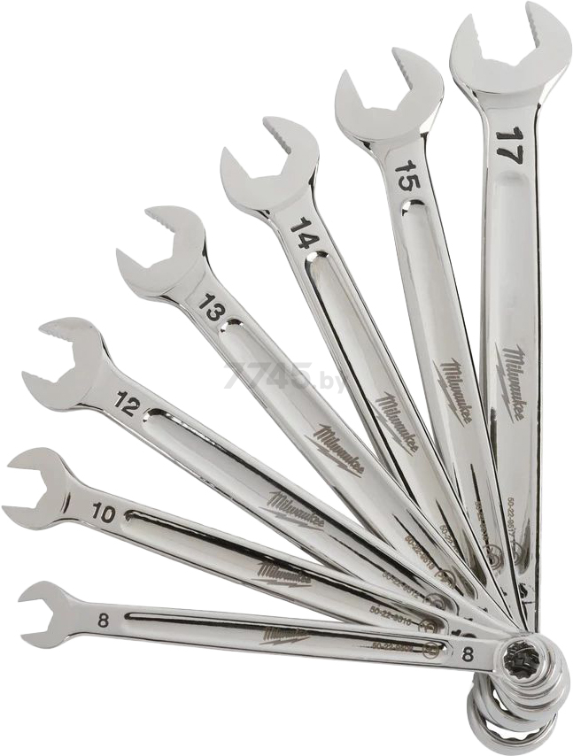 Набор ключей комбинированных 10-17 мм 7 предметов MILWAUKEE (4932464257) - Фото 4