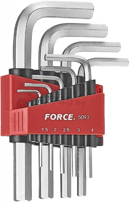 Набор ключей шестигранных 1,5-10 мм 9 предметов FORCE (5093)