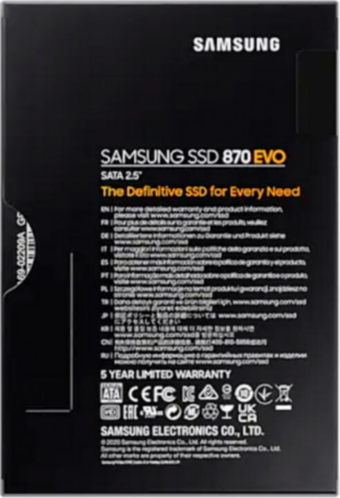 SSD диск Samsung 870 Evo 2TB (MZ-77E2T0B) - Фото 9