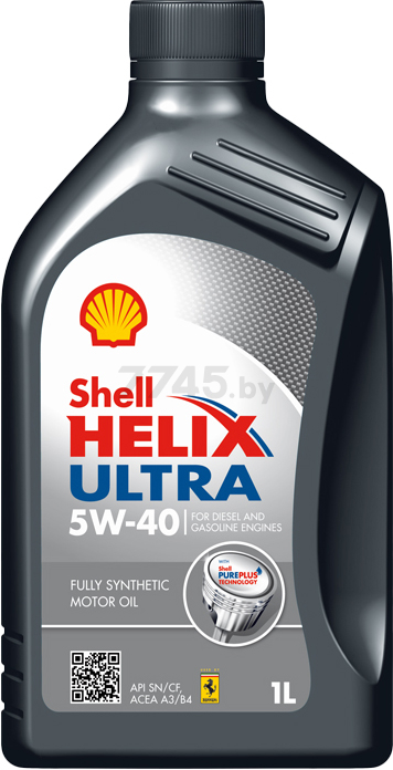 Моторное масло 5W40 синтетическое SHELL Helix Ultra 1 л (550052677)