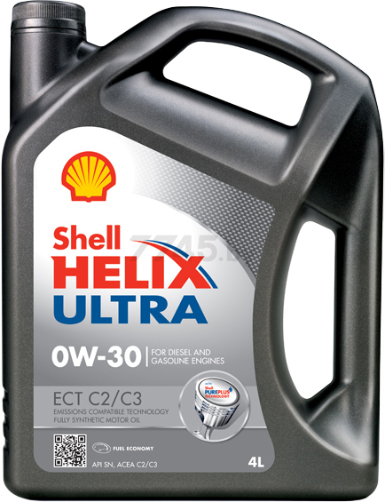 Моторное масло 0W30 синтетическое SHELL Helix Ultra ECT C2/C3 4 л (550046306)