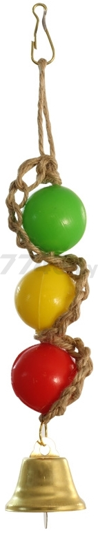 Игрушка для птиц TRIOL Шарики с колокольчиком 083KX 18х3 см (52181049)