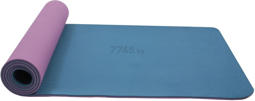 Коврик для йоги BRADEX SF 0402 TPE фиолетовый/голубой (183x61x0,6) - Фото 4