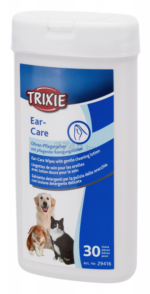 Салфетки для животных TRIXIE Для ухода за ушами 30 штук (29416)