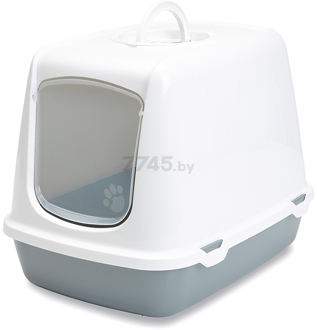 Туалет-домик для кошек 50х37х39 см SAVIC Oscar серый (026500WG)