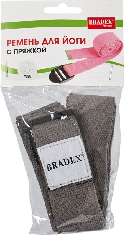 Ремень для йоги BRADEX серый (SF 0410) - Фото 3