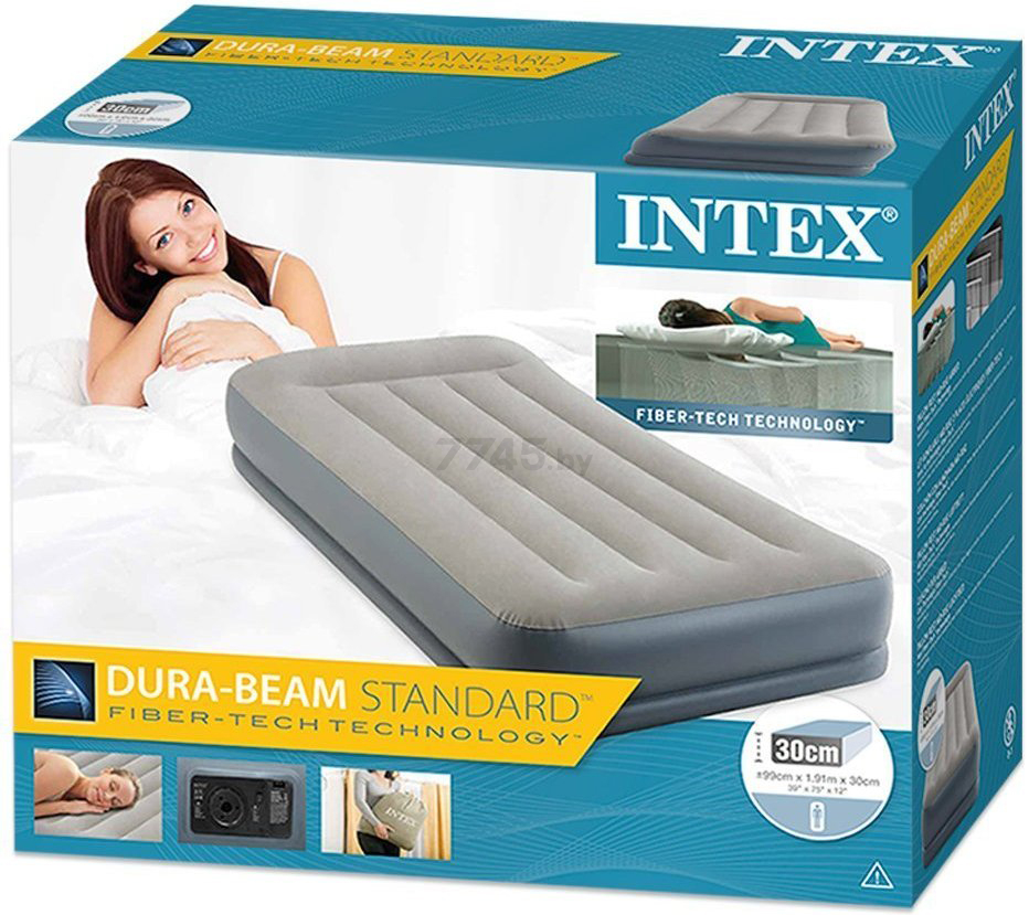 Надувная кровать INTEX Twin Mid-Rise 64116NP (191х99х30) - Фото 6