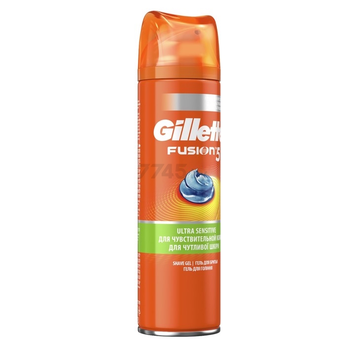 Гель для бритья GILLETTE Fusion Для чувствительной кожи 200 мл (7702018464753) - Фото 2