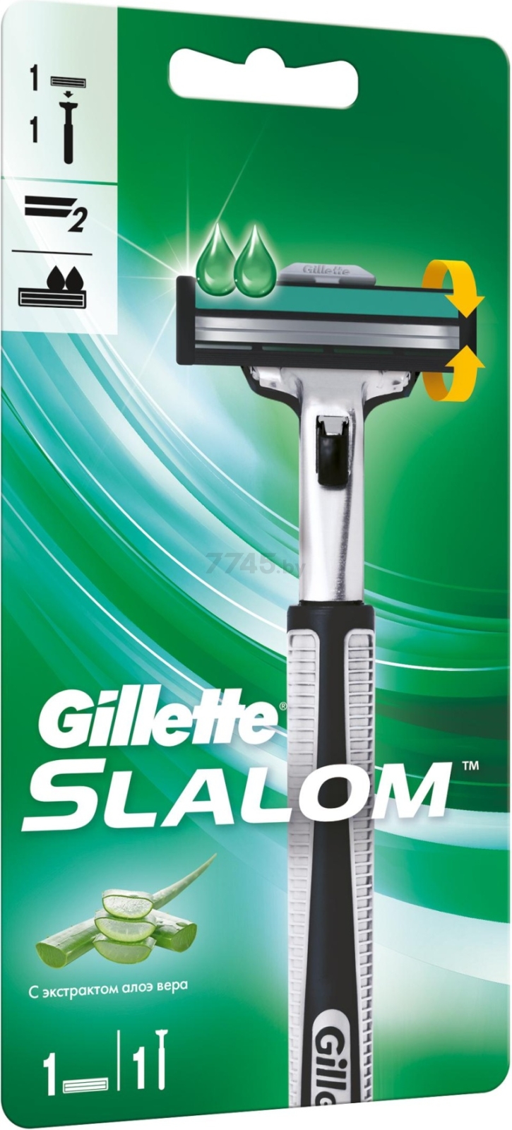 Бритва GILLETTE Slalom и кассета 1 штука (7702018867790) - Фото 2