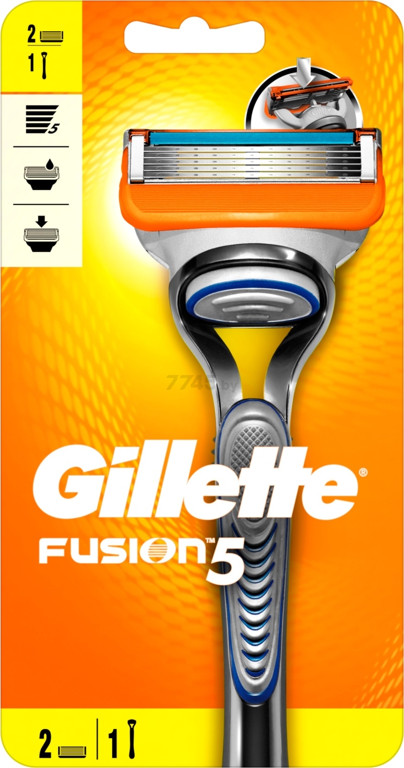 Бритва GILLETTE Fusion5 и кассета 2 штуки (7702018874125) - Фото 2