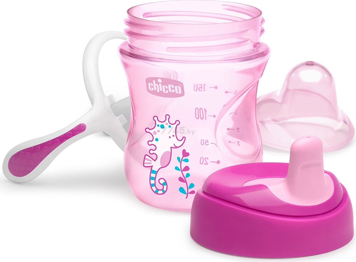 Поильник CHICCO Training Cup 200 мл с 6 мес розовый/фиолетовый (00006921100050) - Фото 7
