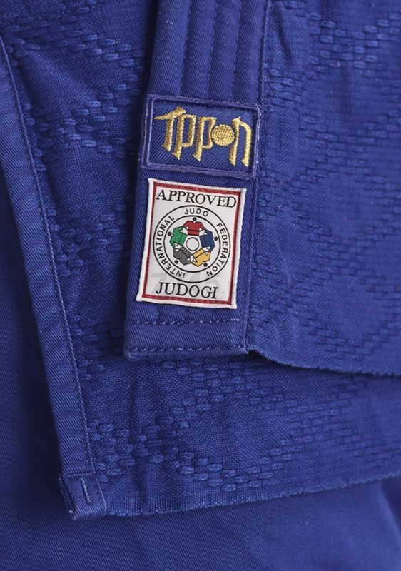 Куртка дзюдо IPPON GEAR Legend IJF Slim Fit 160 синий (JJ690SB-160) - Фото 8