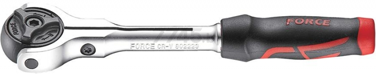 Трещотка с поворотной головкой 1/4" 72 зуба 150 мм FORCE (802223)