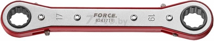 Ключ накидной 17x19 мм с трещотками прямой FORCE (8241719)