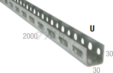 Профиль монтажный U-образный 30х30х30х2000 STARFIX (SMP-43682-1) - Фото 2