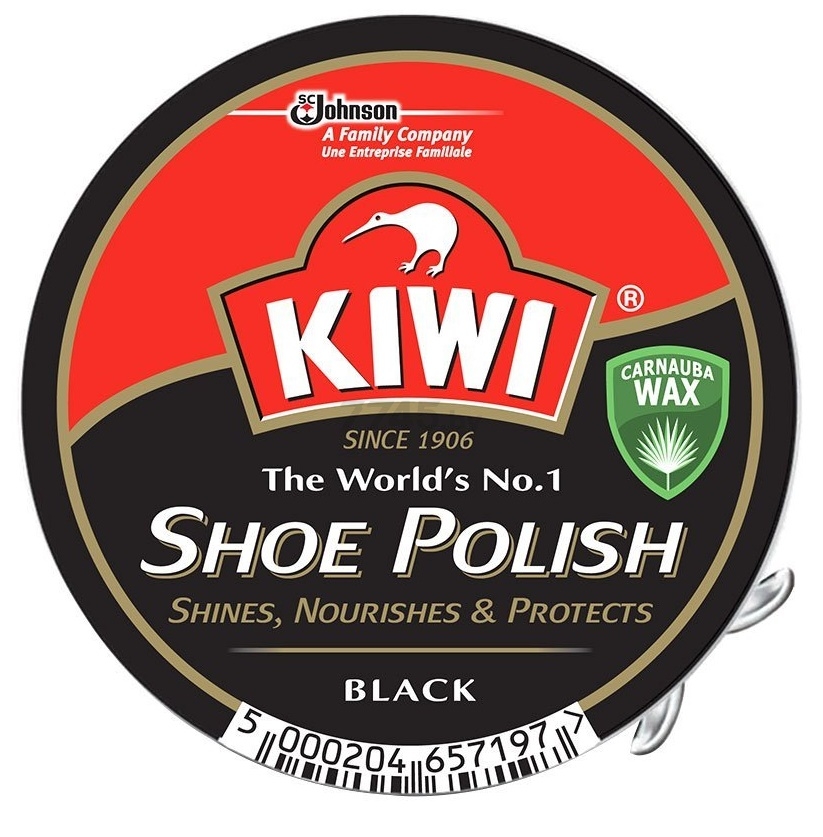 Крем для обуви из гладкой кожи KIWI Shoe Polish черный 50 мл (8991210031)
