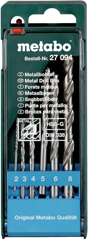 Набор сверл по металлу 6 штук METABO (627094000)