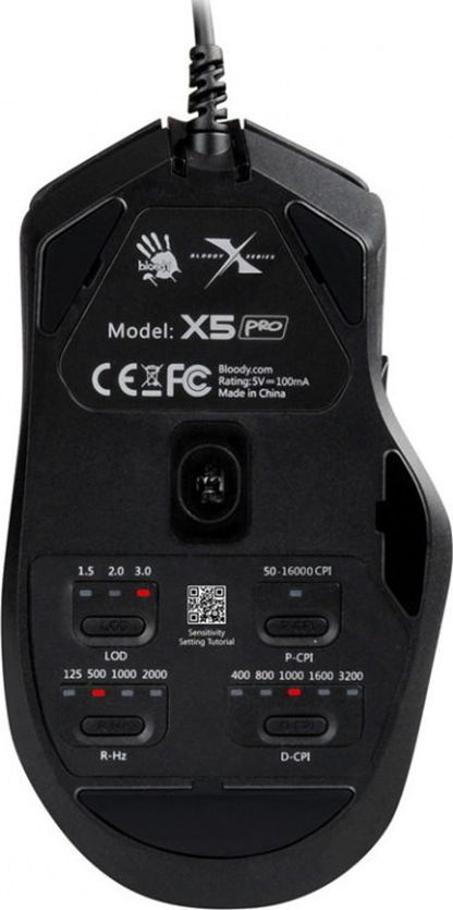 Мышь игровая A4TECH Bloody X5 Pro Black - Фото 4