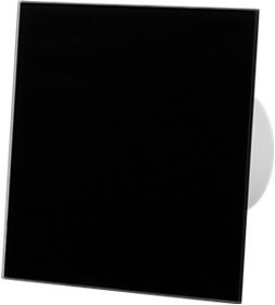 Вентилятор вытяжной накладной AIRROXY dRim 100PS-C172 со стеклянной черной панелью