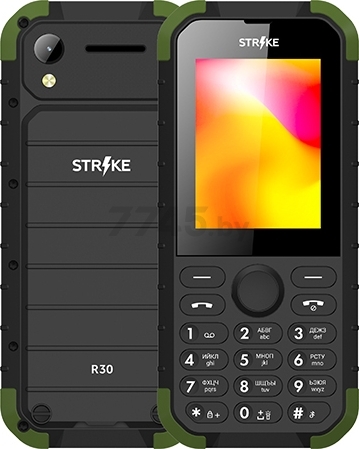 Мобильный телефон STRIKE R30 черный/зеленый