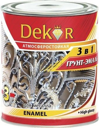 Грунт-эмаль алкидная DEKOR 3 в 1 серая 1,9 кг (49-940)