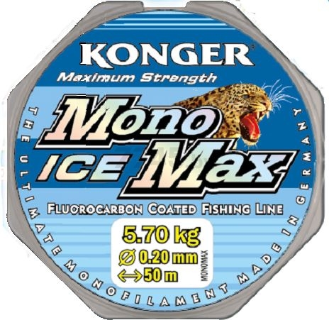 Леска флюорокарбоновая KONGER Monomax Ice Fluorocarbon 0,10 мм/50 м (212051010)