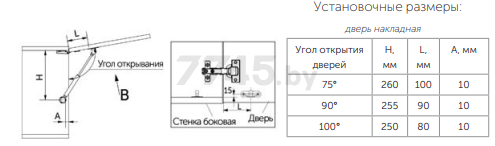 Подъемник для мебели газовый AKS Plus 60N белый (63000) - Фото 3