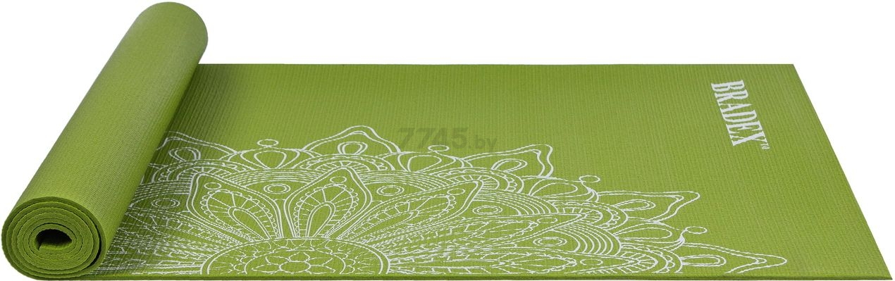 Коврик для йоги BRADEX SF 0404 зеленый с рисунком (173x61x0,4) - Фото 5