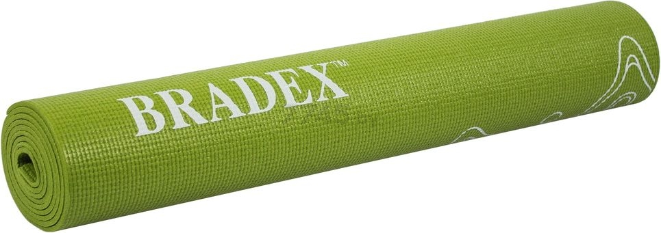 Коврик для йоги BRADEX SF 0404 зеленый с рисунком (173x61x0,4) - Фото 2