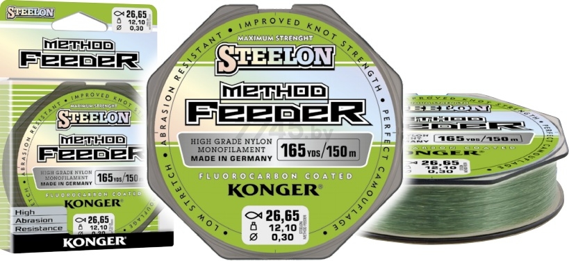 Леска монофильная KONGER Steelon Method Feeder 0,28 мм/150 м (257-150-028)