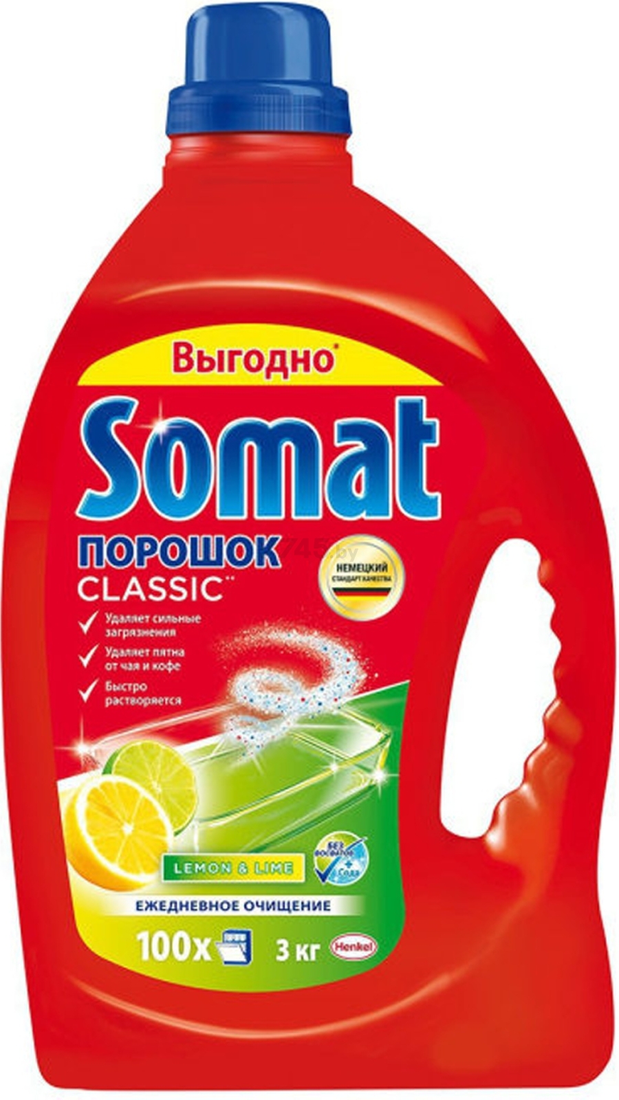 Порошок для посудомоечных машин SOMAT Classic Лимон и Лайм 3 кг (9000101407709) - Фото 2